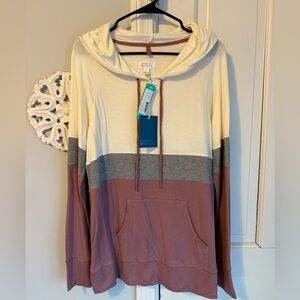 Market & Spruce NWT Color Block Hoodie Large